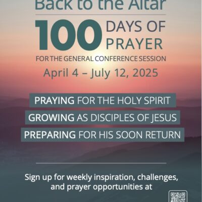 A poster for the 100 days of prayer project